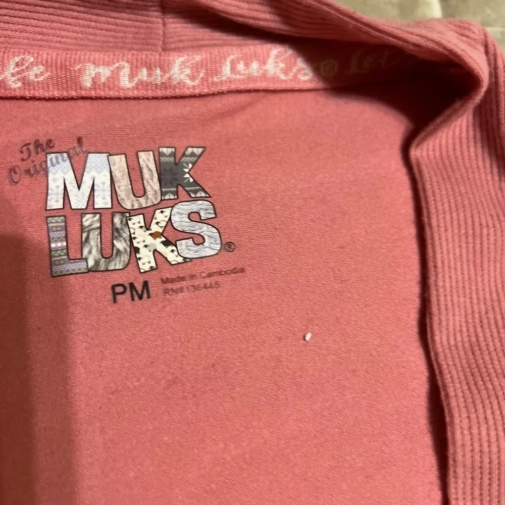 Muk Luks Pink Open Front Cardigan Sweater